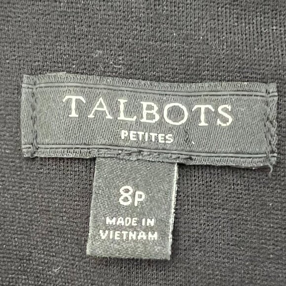 Talbot's Black Ponte Knit Sheath Dress - Size 8P - Classic LBD! - Picture 7 of 12